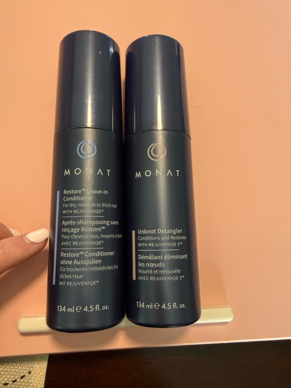 MONAT Restore Leave-In Conditioner & Unknot Detangler Duo - Midnight Blue